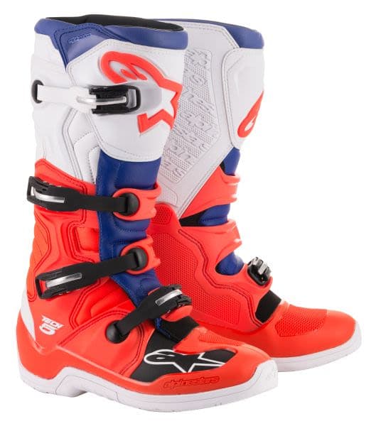ALPINESTARS MX TECH 5 Blue, Fluorescent, Red, White