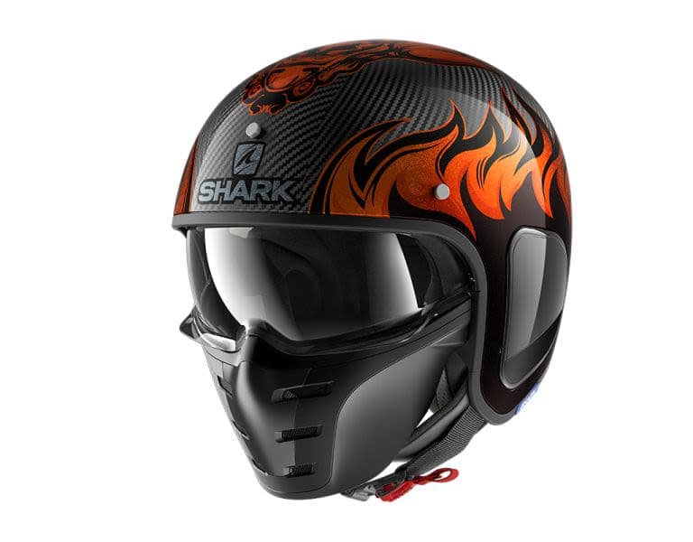 SHARK S-DRAK CARBON Black, Red