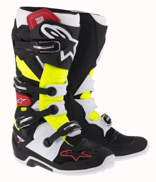 ALPINESTARS MX TECH 7 Black, Fluorescent, Red, Yellow