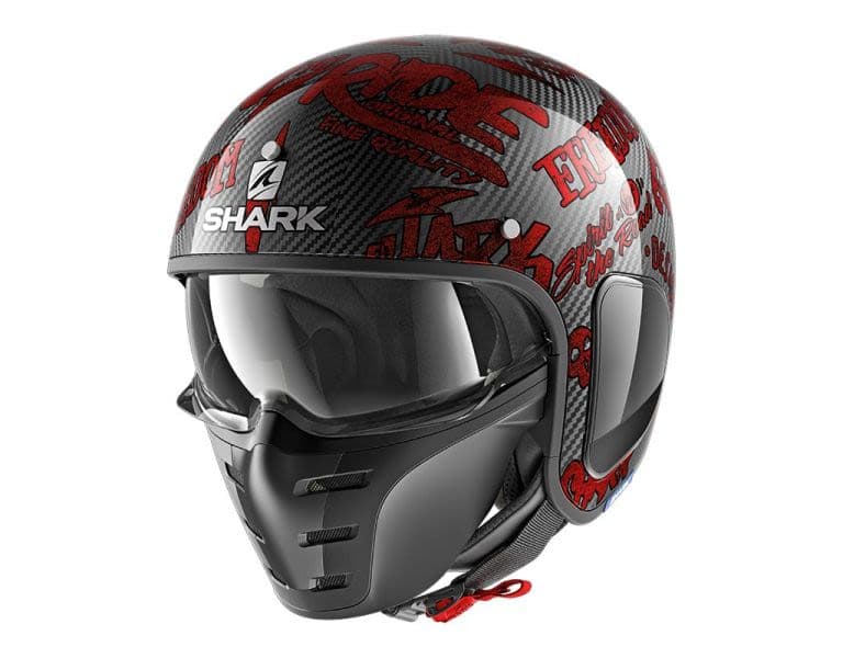 SHARK S-DRAK CARBON Black, Red