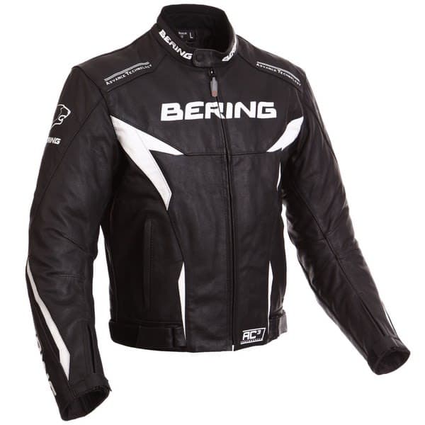 BERING Leather jackets Black, White