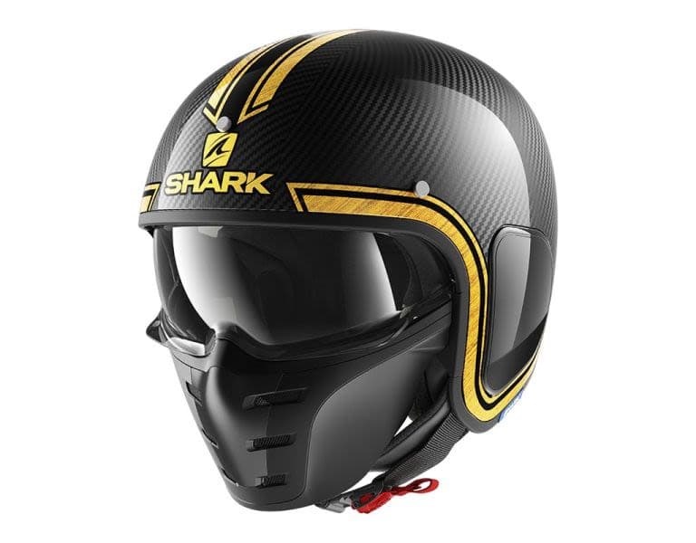SHARK S-DRAK CARBON Black, Yellow