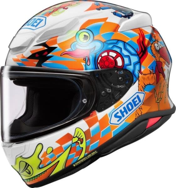 SHOEI NXR II Blue, Orange, White