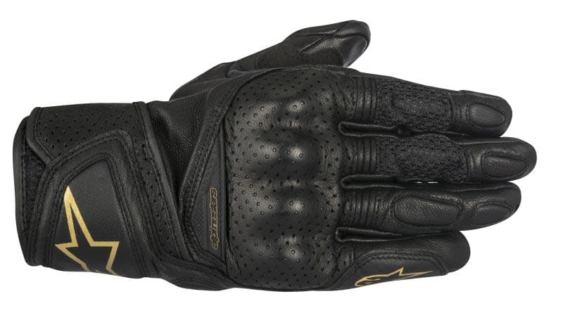 ALPINESTARS STELLA BAIKA LEATHER GLOVES Black, Gold