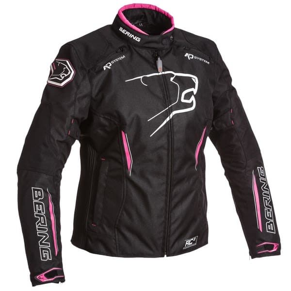 BERING Textile jackets Black, Fuchsia