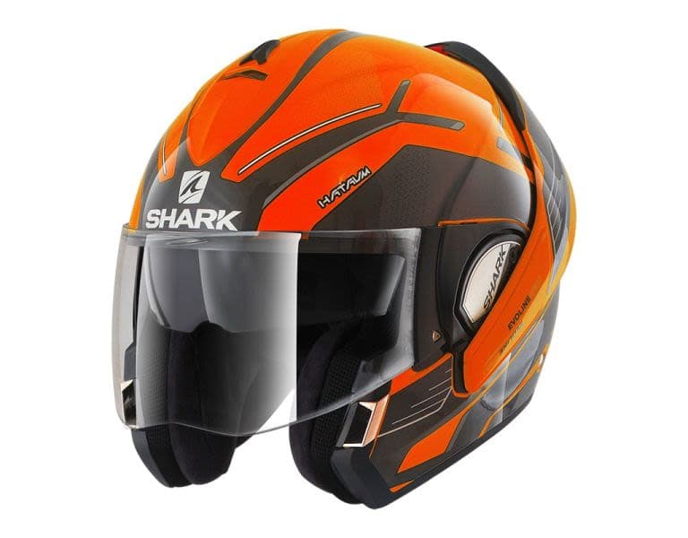 SHARK EVOLINE 3 Black, Fluorescent, Matt, Orange