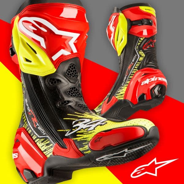 ALPINESTARS Sports & performance boots Black, Fluorescent, Red, Yellow