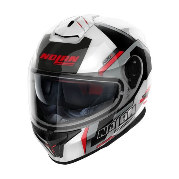 NOLAN N80-8 Black, Red, Silver, White