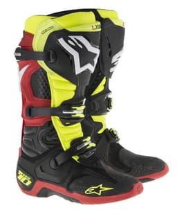 ALPINESTARS MX TECH 10 NEW Black, Fluorescent, Red, Yellow 4