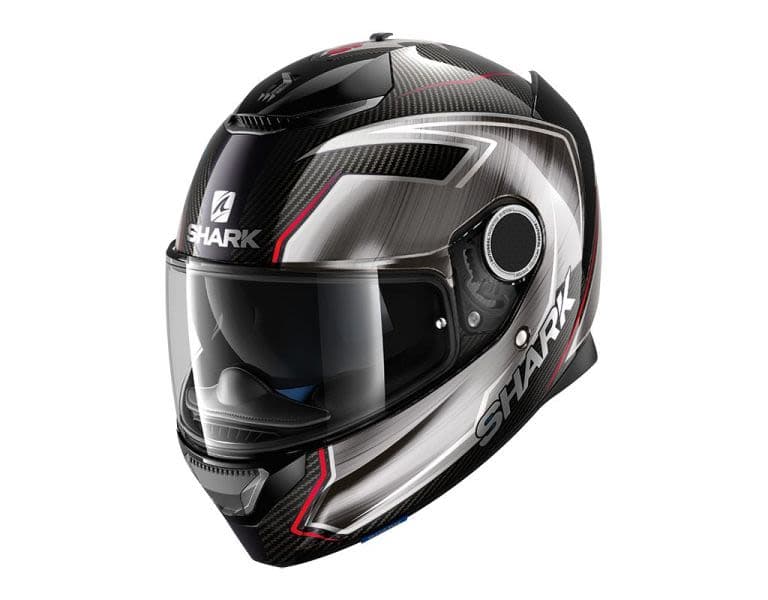 SHARK SPARTAN CARBON Black, Red, Silver