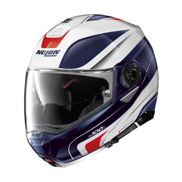 NOLAN N100-5 Matt, Navy blue, Red, White
