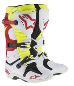 ALPINESTARS MX TECH 10 NEW Fluorescent, Red, White, Yellow 2