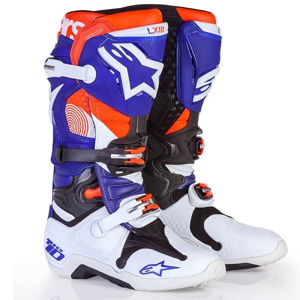 ALPINESTARS MX TECH 10 Blue, Fluorescent, Orange, White