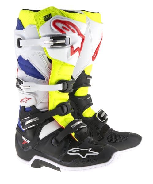 ALPINESTARS MX TECH 7 Blue, Fluorescent, White, Yellow