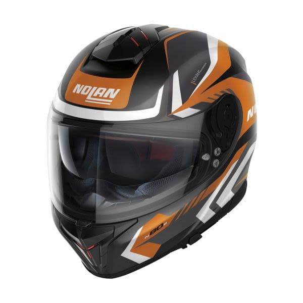 NOLAN N80-8 Black, Matt, Orange, White