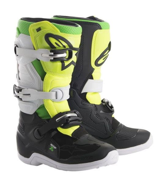 ALPINESTARS MX TECH 7S Black, Fluorescent, Green, White, Yellow