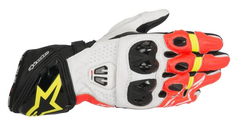 ALPINESTARS GP PRO R2 GLOVES Black, Fluorescent, Red, White, Yellow