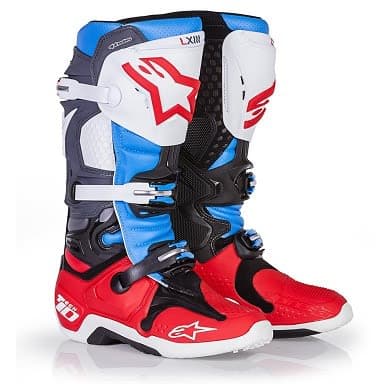ALPINESTARS MX TECH 10 Black, Blue, Red, White