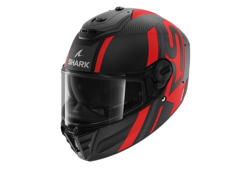 SHARK SPARTAN RS CARBON Black, Carbon, Matt, Red