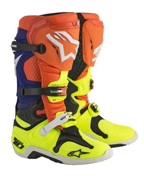 ALPINESTARS MX TECH 10 Blue, Fluorescent, Orange, White, Yellow