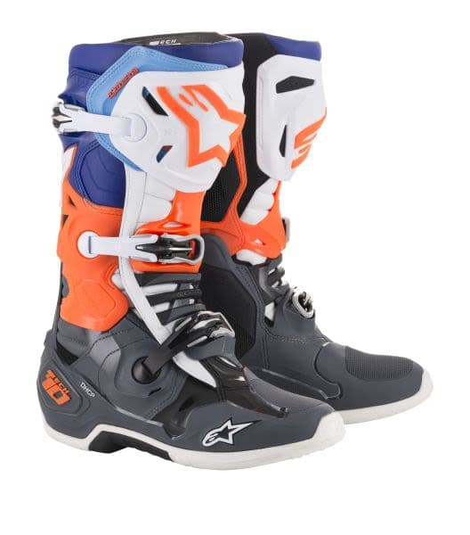 ALPINESTARS MX TECH 10 Blue, Fluorescent, Grey, Orange, White