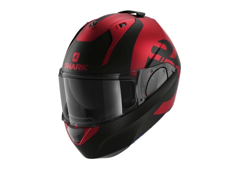 SHARK EVO ES Black, Matt, Red