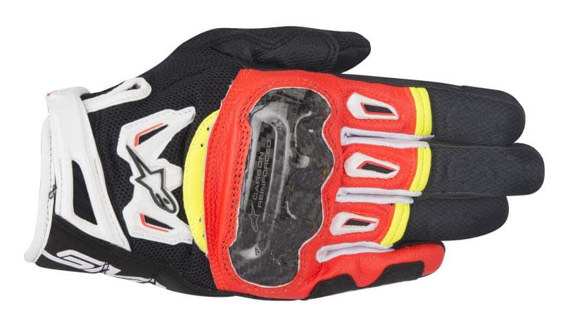 ALPINESTARS SMX-2 AIR CARBON V2 GLOVE Black, Fluorescent, Red, White, Yellow