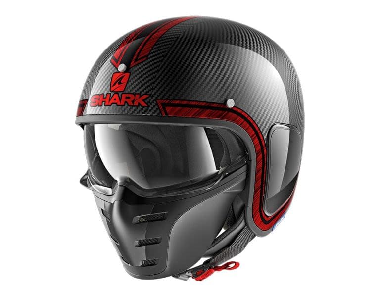 SHARK S-DRAK CARBON Black, Red