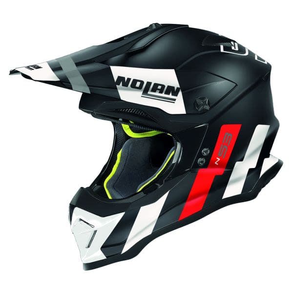NOLAN N53 Black, Matt, Red, White