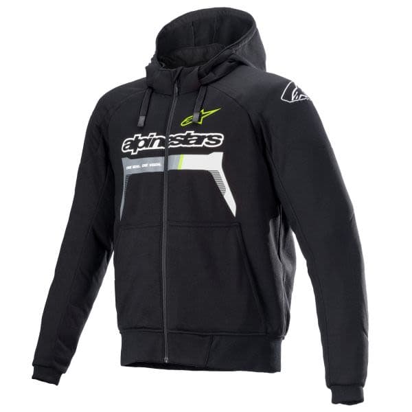 ALPINESTARS CHROME IGNITION HOODIE Black, Fluorescent, Yellow