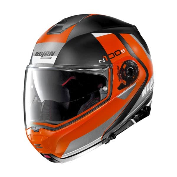 NOLAN N100-5 Black, Grey, Orange, White