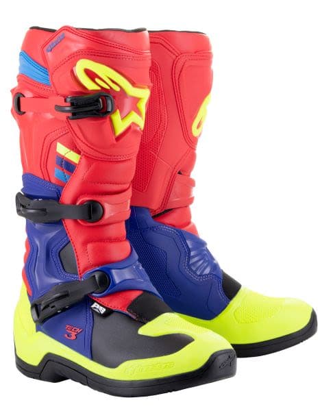 ALPINESTARS MX TECH 3 Blue, Fluorescent, Red, Yellow