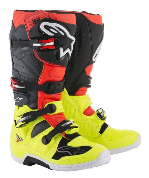 ALPINESTARS MX TECH 7 Black, Fluorescent, Grey, Red, Yellow