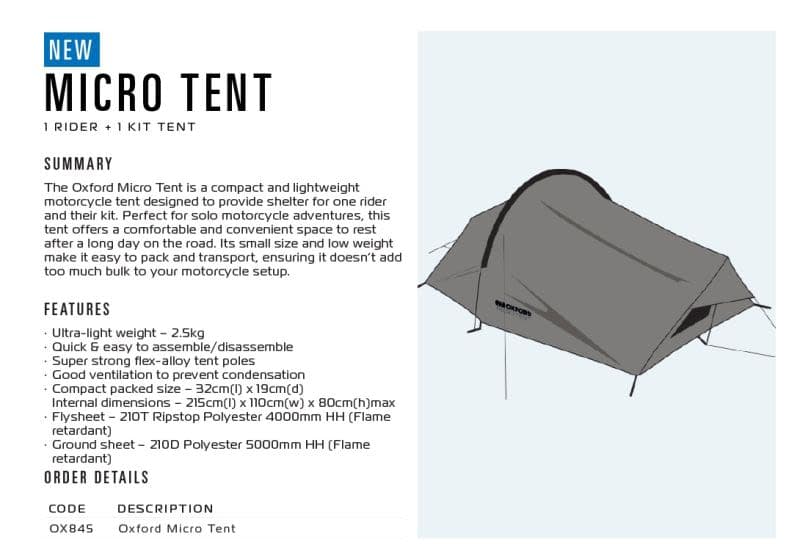 OXFORD Micro Tent